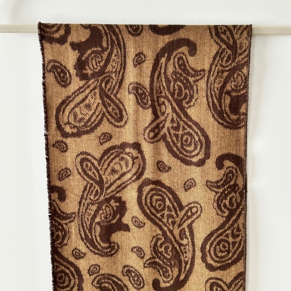 Cejon Brown & Tan Paisley Scarf - Picture 4 of 16